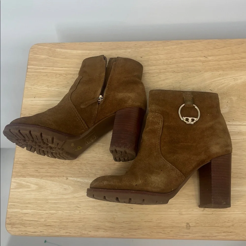 Tory Burch Brown Suede Ankle Boots